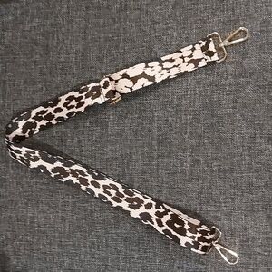 Adjustable Pink and Black Leopard Print Strap with Gold Hardware